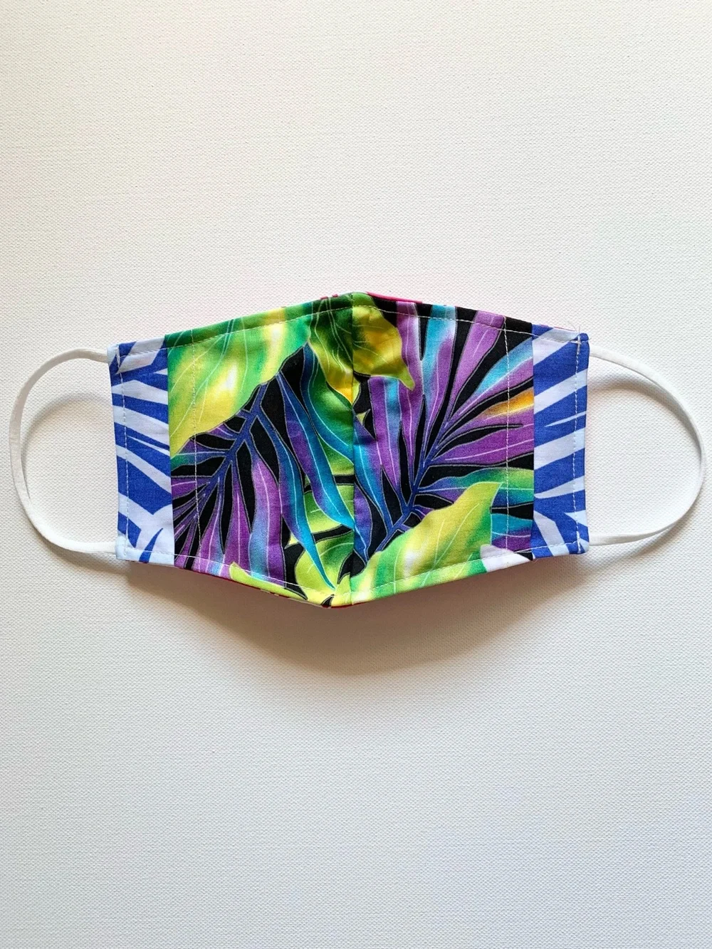 NEW Handmade Hawaiian Hibiscus Print Kids Cotton Face Mask in Magenta
